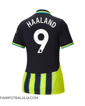 Manchester City Erling Haaland #9 Tricou Fotbal Replică 2024-25 Femei Deplasare